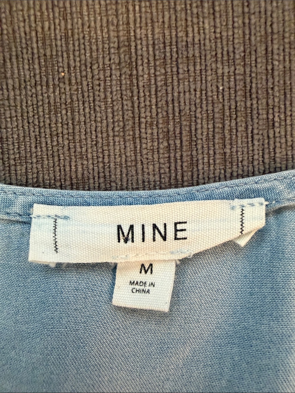 MINE Light Blue Tie-Front Peplum Blouse with Puff Sleeves - Picture 3 of 3